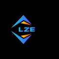 LZE abstract technology logo design on Black background. LZE creative initials letter logo concept.LZE abstract technology logo Royalty Free Stock Photo