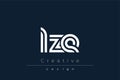 LZE Creative Unique Modern Letter Logo Design Royalty Free Stock Photo