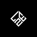 LZE letter logo design on black background. LZE creative initials letter logo concept. LZE letter design Royalty Free Stock Photo