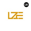 LZE Logo Letter Monogram Design Royalty Free Stock Photo