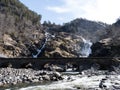 The LÃÂ¥tefossen Waterfall Royalty Free Stock Photo