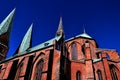 LÃÂ¼beck church of St. Mary with dark blue sky - Germany