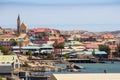 LÃÂ¼deritz Bay, Namibia the turn at the edge of the desert Royalty Free Stock Photo