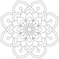 Lotus Leaves Henna Mehndi Meditation Tattoo Decoration Ethnic Oriental Coloring Book Page Practice Paint Print Screen Fabric Texti
