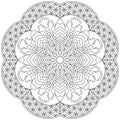 Mandala Flower Rose Style Vector Lotus Circular Pattern Leaves Henna Mehndi Meditation Ethnic Oriental Coloring Book Page