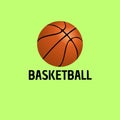 Basketball ball in the center and light green background. And basketball written in black. Pricing dialog box