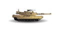 M1A2 Abrams Main Battle Tank Vector Illustration. This is the Main Battle Tank of the United States Army. Isolated on White Backg