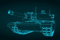 M1 Abrams tank blueprint Royalty Free Stock Photo