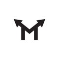 M Arrow logo: Pointing You Towards Success! Royalty Free Stock Photo