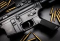 M4A1 assault rifle on black background