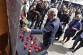 11 M. Attempt. Attack. 11-M Madrid bombings. Floral offering at the Puerta de Atocha station