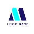 M BLUE OGO Modern logo design