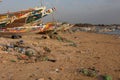 M\'Bour, Senegal, 28 december 2022, people wait for the return of fishermen to the fishing port in M\'Bour