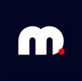 M brand name initial letter illustrative icon