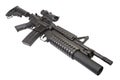 An M4A1 carbine equipped with an M203 grenade launcher