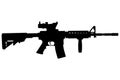 M4 Carbine with optic sight black silhouette