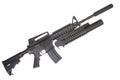 M4A1 carbine with silencer equipped with an M203 grenade launcher