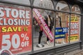 M And Co Shop Window With Sale And Store Closing Display