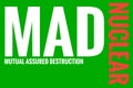 M. A. D Mutual Assured Destruction Abstract Background Illustration. Nuclear Power