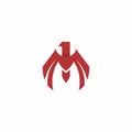 M Eagle Logo. Letter M One Logo