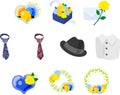Cute icons to celebrate Father\'s Day