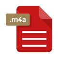 M4a file flat vector icon Royalty Free Stock Photo