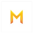 M Gold Logo Letter Designs Vector illustration