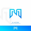 M gradient vector logo template Royalty Free Stock Photo