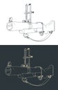 M79 grenade launcher blueprints Royalty Free Stock Photo
