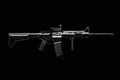 M416 gun, Automatic weapon isolated black , military army Royalty Free Stock Photo