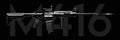 M416 gun, Automatic weapon isolated black , military army