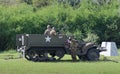 M3 Half-track in historical reenactment of WWII Royalty Free Stock Photo