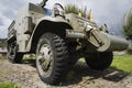 M3 Half-track in Stavelot seen from a low view point