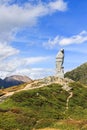 The 9m high stone eagle on the Swiss Alp - a symbol of vigilance, created in World War II