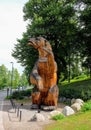 6,5 m high figure of the Giand Ground Sloth welcoming Korkeasaari zoo visiters