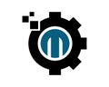 m inside gear logo template