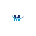 M Letter Arrow Plane Logo Inspirations