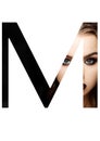 M letter beauty makeup girl creative fashion font