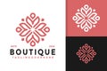 M Letter Boutique Ornament Logo Design, brand identity logos vector, modern logo, Logo Designs Vector Illustration Template