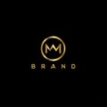 M letter crown vector logo design template