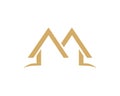 M letter home line logo
