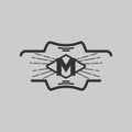M letter logo designs, line art logo template, military logo, strong and clean logo designs, can use for your trademark, branding