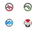M Letter Logo Template Vector Icon Royalty Free Stock Photo