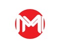 M Letter Logos Template Symbol Royalty Free Stock Photo