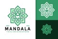 M Letter Mandala Lotus Flower Logo Design, brand identity logos vector, modern logo, Logo Designs Vector Illustration Template