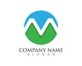 M Letter Mountain Logo