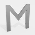 M Letter Render Royalty Free Stock Photo