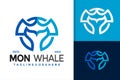 M Letter Whale Tail Logo Design, brand identity logos vector, modern logo, Logo Designs Vector Illustration Template Royalty Free Stock Photo