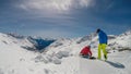 MÃ¶lltaler Gletscher - A couple playing on the snow