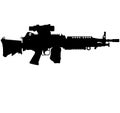 M249 LMG light machine gun, SAW Squad Automatic Weapon USA United States Army, United States Armed Forces and United States Marine